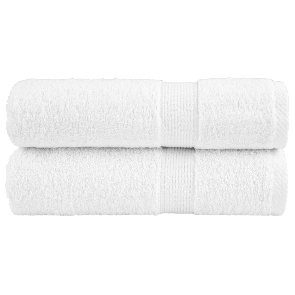 Badhanddoeken SOLUND 2 st 600 g/m² 100x150 cm wit is nu te koop bij PeponiXL, paradijselijk wonen!