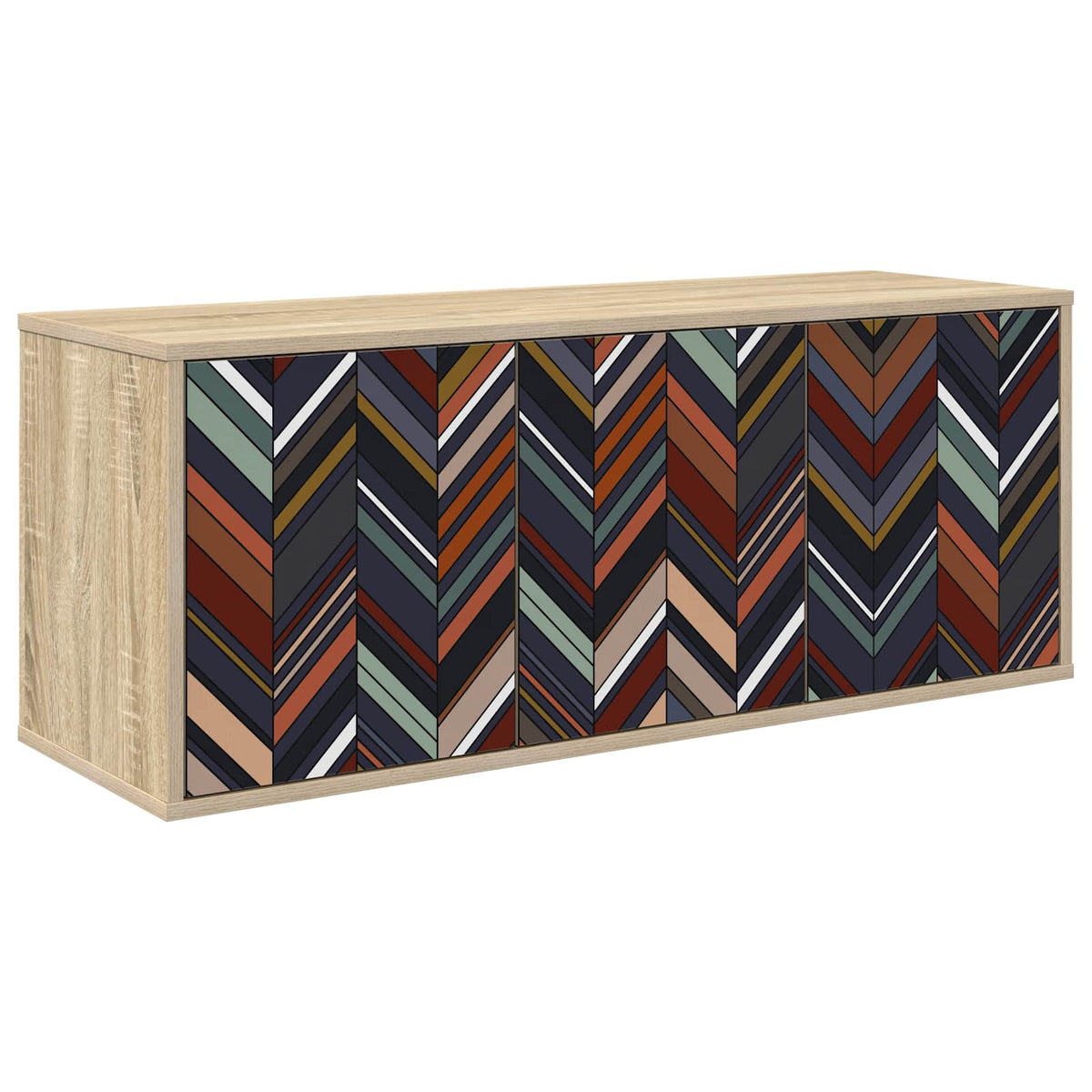 Wandgemonteerd tv-meubel OMMEN 102 x 33 x 40 cm Sonoma Eiken is nu te koop bij PeponiXL, paradijselijk wonen!