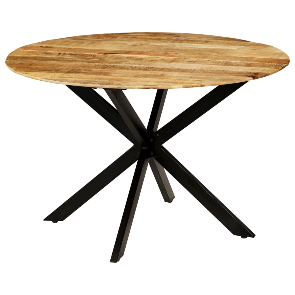 Eettafel 120x77 cm massief ruw mangohout en staal is nu te koop bij PeponiXL, paradijselijk wonen!