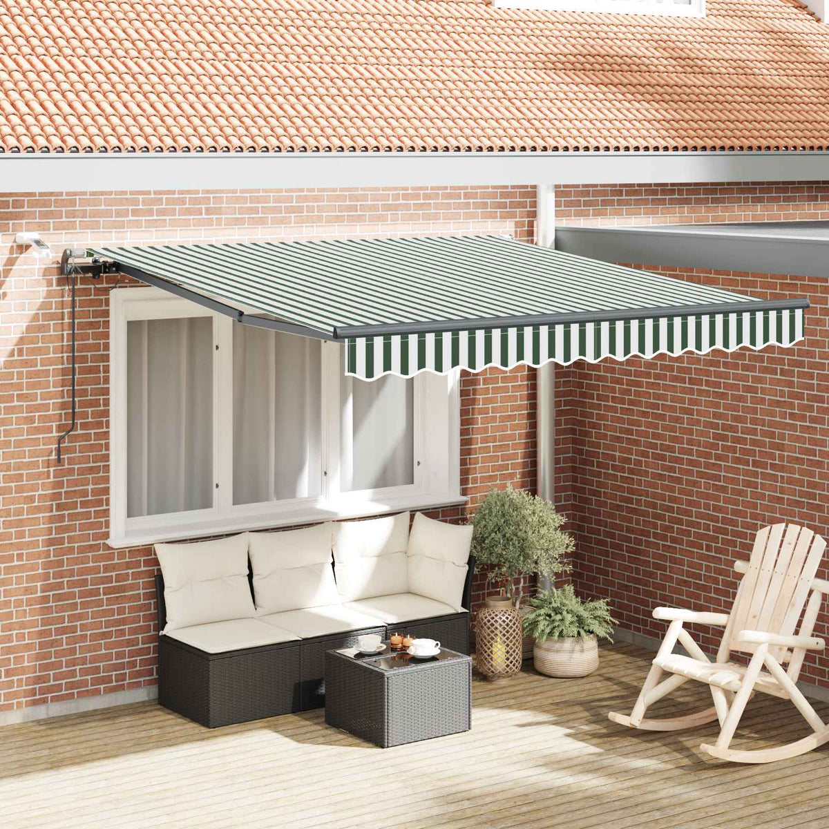 Luifeldoek met Groen en Wit 300 x 250 cm Polyester is nu te koop bij PeponiXL, paradijselijk wonen!