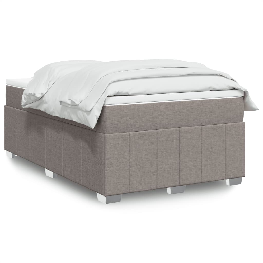 Boxspring met matras stof taupe 120x190 cm is nu te koop bij PeponiXL, paradijselijk wonen!