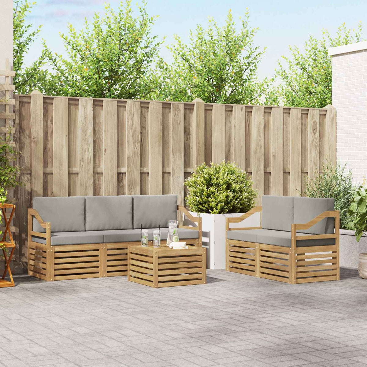 Sofa-Sets Massief Acaciahout is nu te koop bij PeponiXL, paradijselijk wonen!