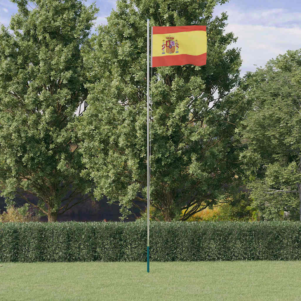 Vlag met vlaggenmast Spanje 6,08 m aluminium is nu te koop bij PeponiXL, paradijselijk wonen!
