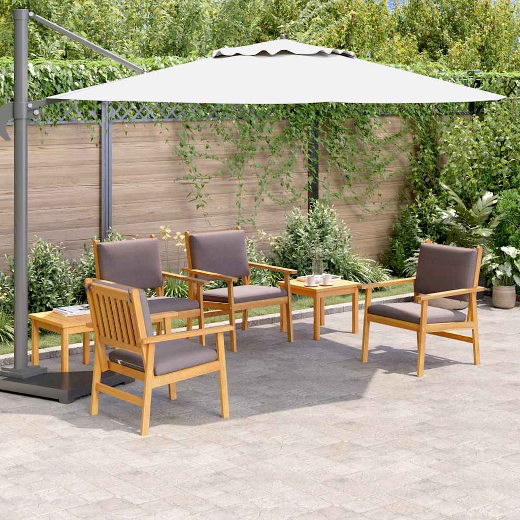 Tuinbankenset 6 pcs Bruin Massief Acaciahout is nu te koop bij PeponiXL, paradijselijk wonen!