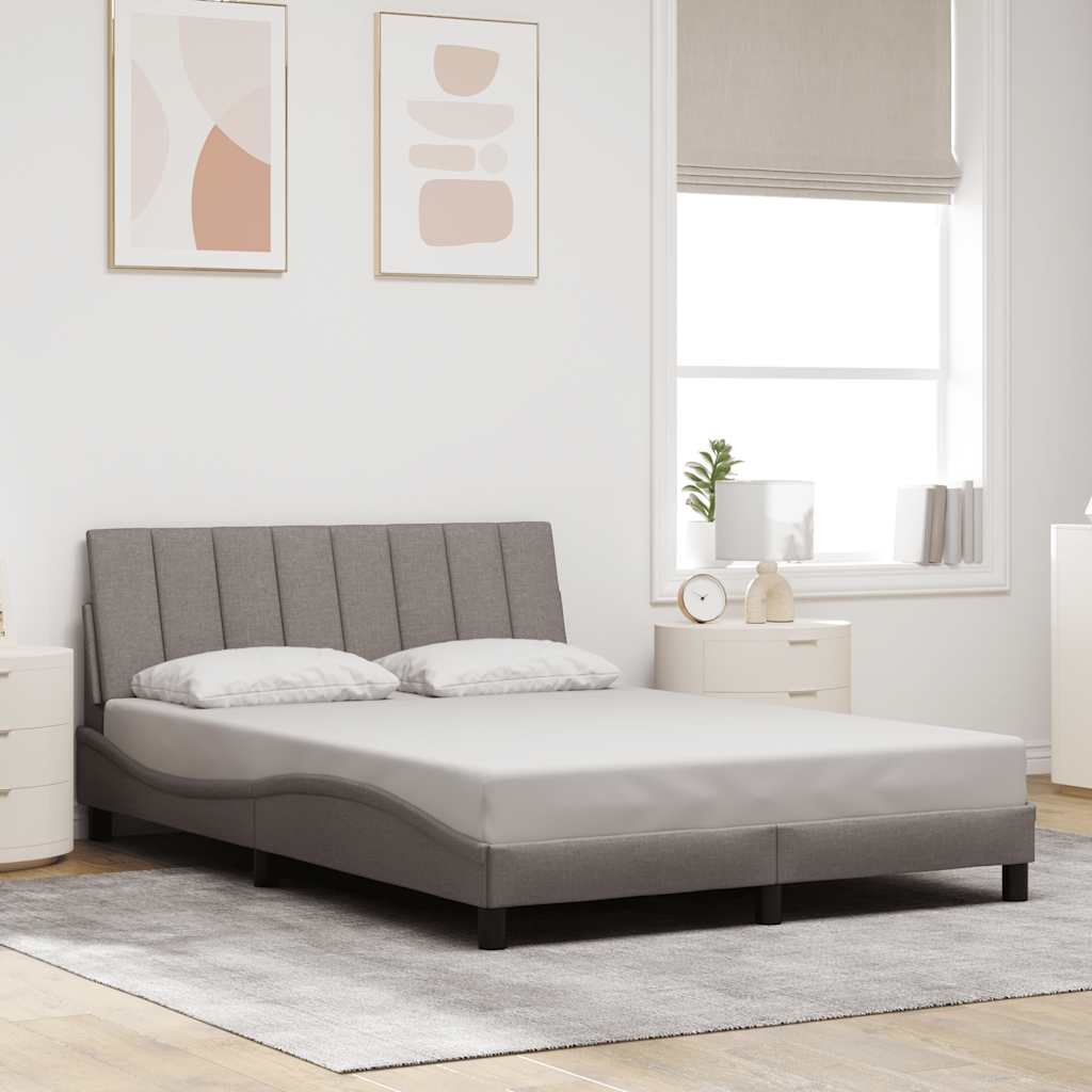 Bedframe zonder matras "Hanko" 120x200 cm stof taupe is nu te koop bij PeponiXL, paradijselijk wonen!