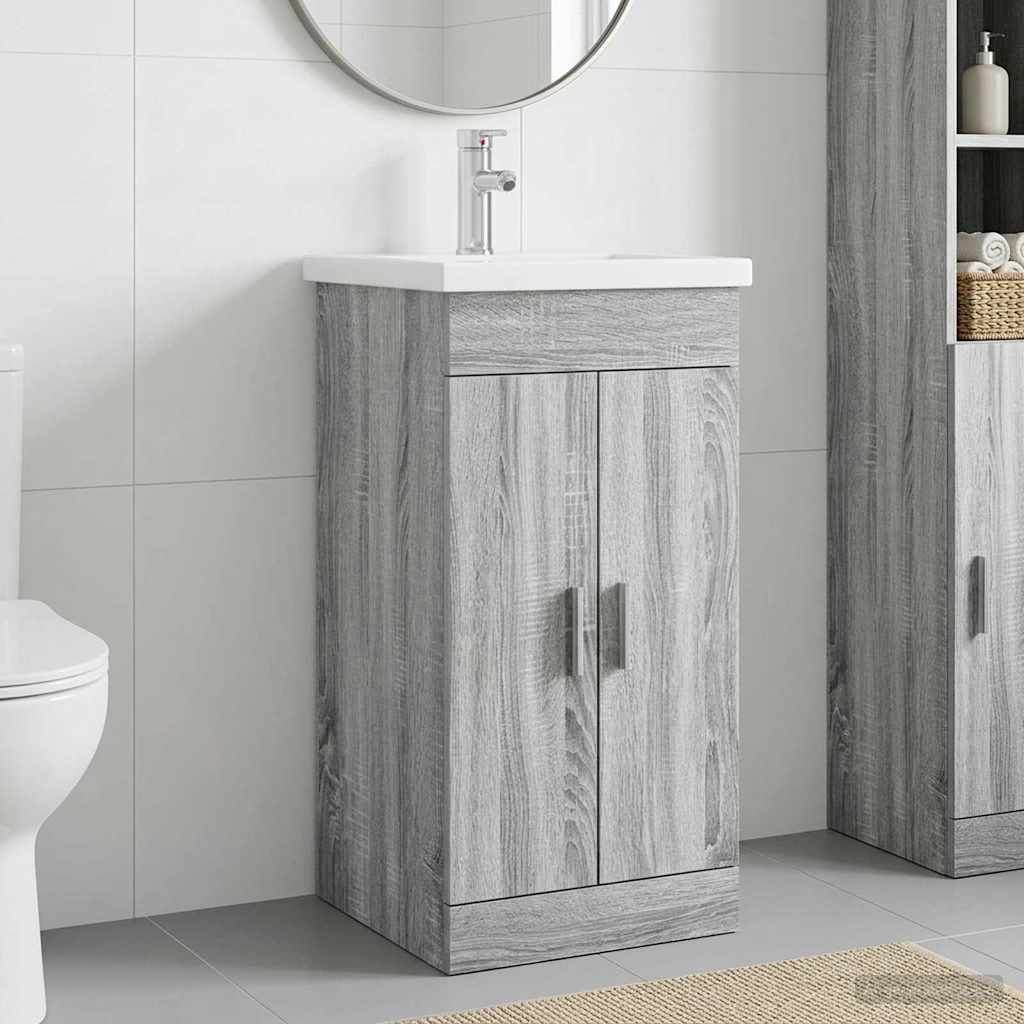 Badkamermeubel met Wasbak Grijs Sonoma 42 x 40 x 84,5 cm is nu te koop bij PeponiXL, paradijselijk wonen!