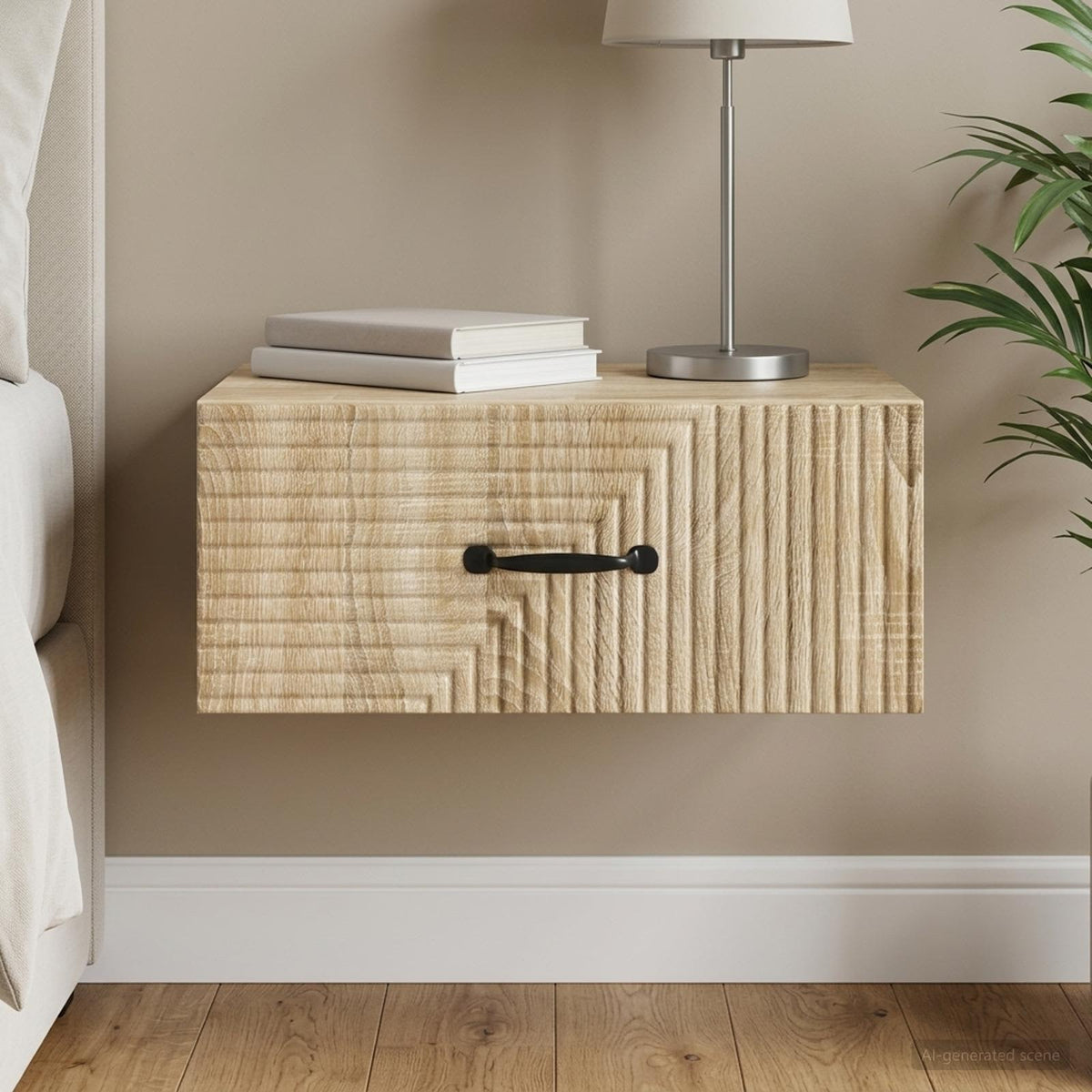 Wandbeugel Bedkast Sonoma Eiken 49 x 34,5 x 20 cm Bewerkt hout is nu te koop bij PeponiXL, paradijselijk wonen!