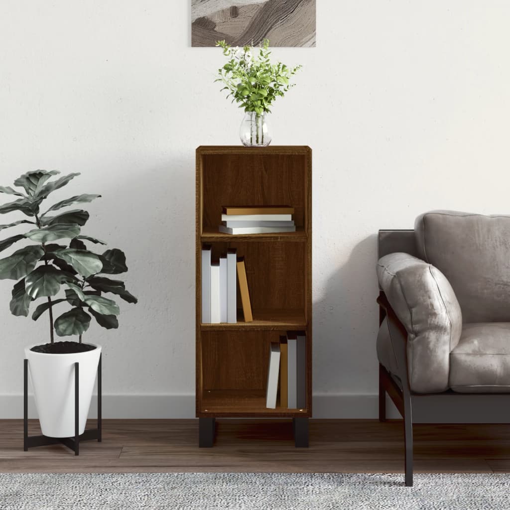 Dressoir 34,5x32,5x90 cm bewerkt hout bruin eikenkleur is nu te koop bij PeponiXL, paradijselijk wonen!