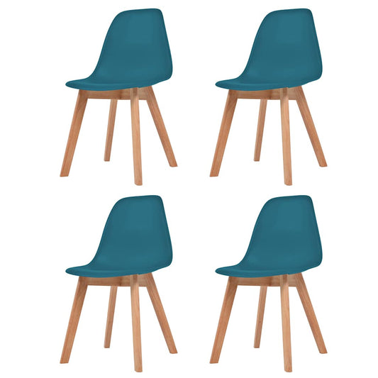 Eetkamerstoelen 4 st kunststof turquoise is nu te koop bij PeponiXL, paradijselijk wonen!