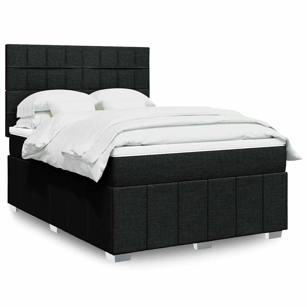 Boxspring met matras stof zwart 140x200 cm is nu te koop bij PeponiXL, paradijselijk wonen!
