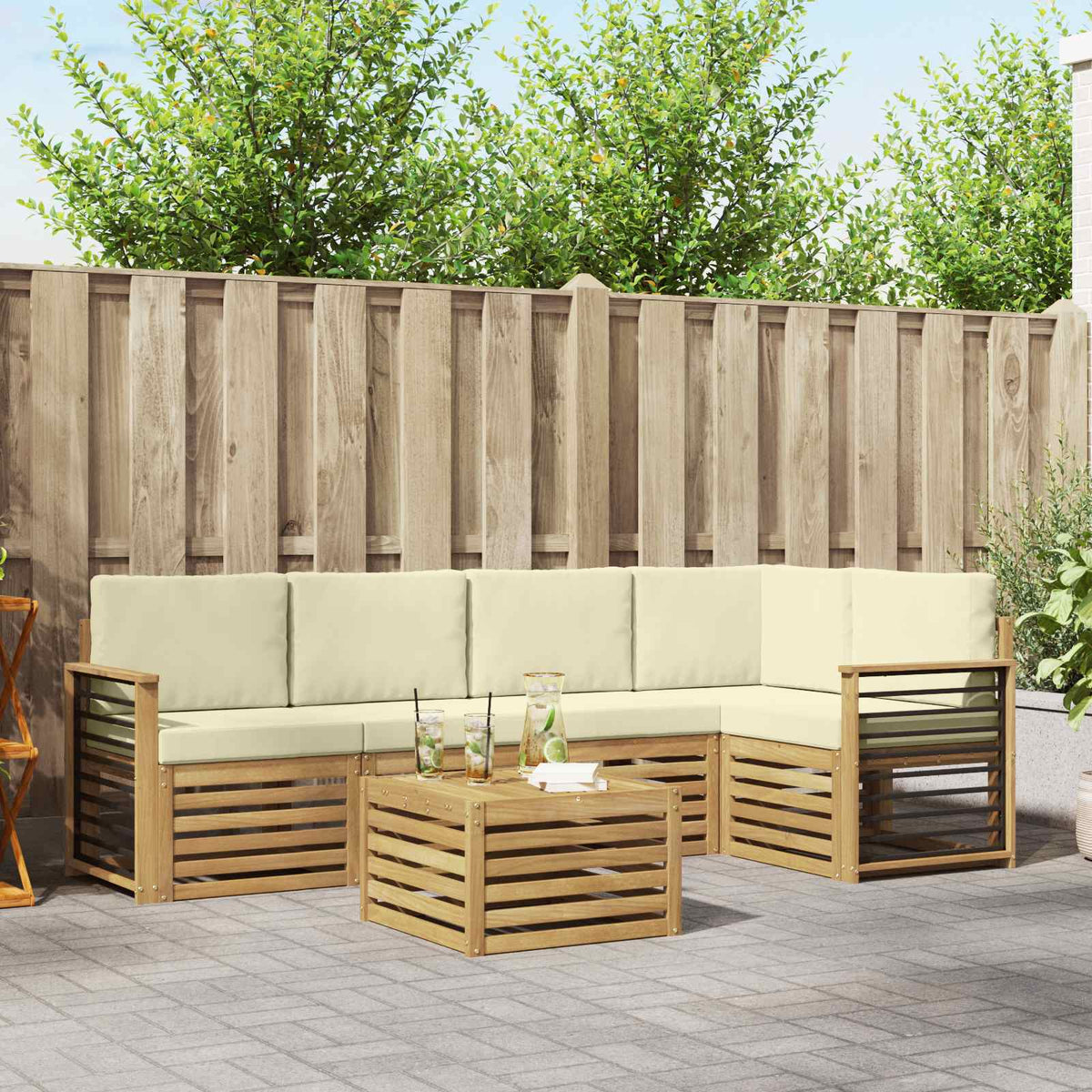 Sofa-Sets Massief Acaciahout is nu te koop bij PeponiXL, paradijselijk wonen!