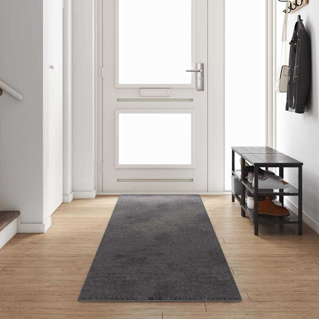Tapijt Loper Grijs 80 x 400 cm 100% Polypropylene Tuft is nu te koop bij PeponiXL, paradijselijk wonen!