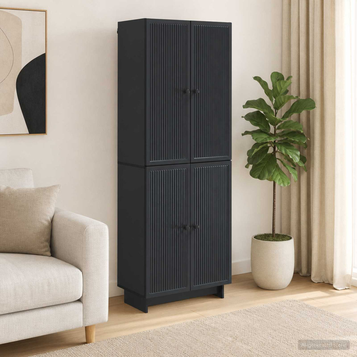 Kastenset 2 pcs Zwart 66 x 34,5 x 90 cm Bewerkt hout is nu te koop bij PeponiXL, paradijselijk wonen!