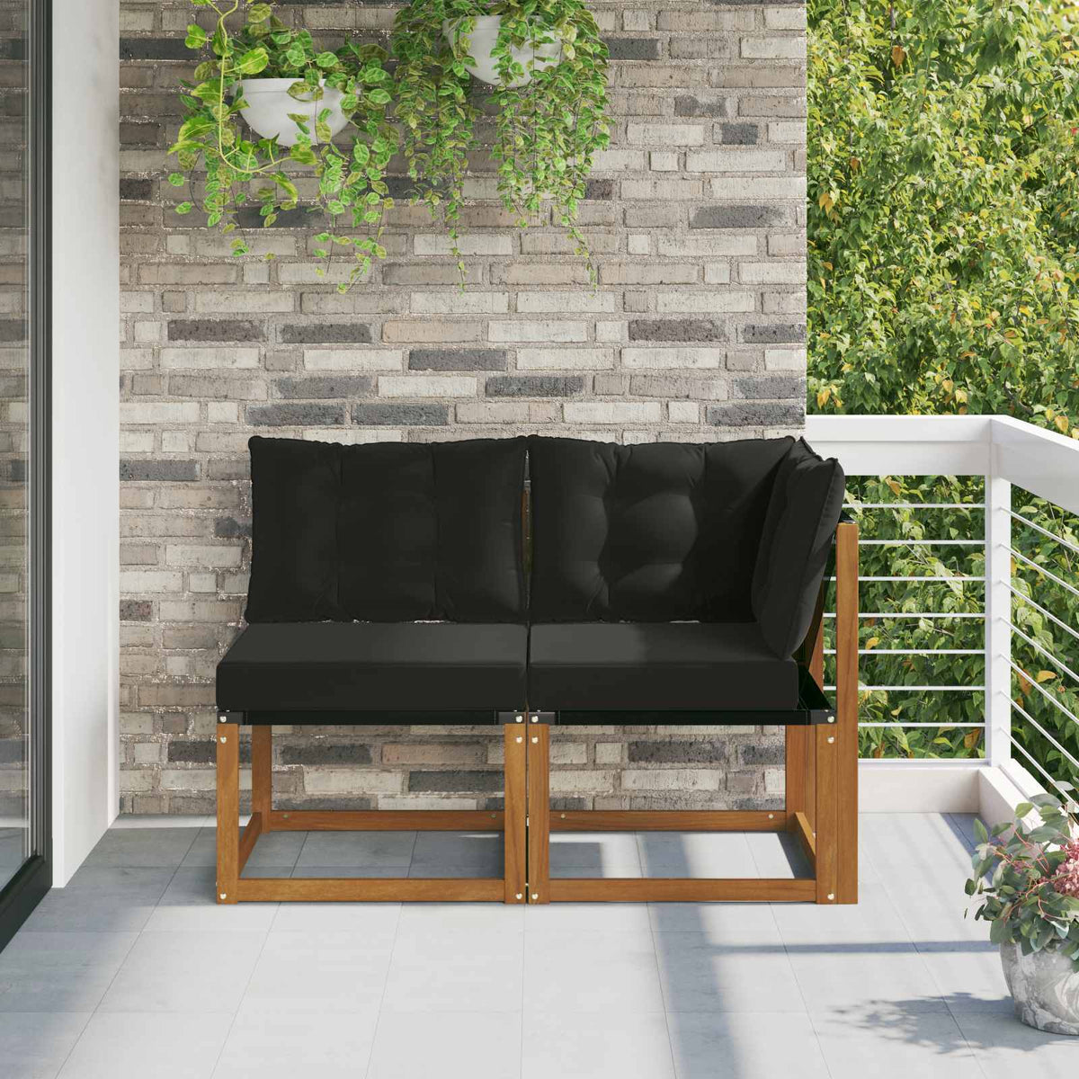 Outdoor Midden- en Hoeksalon met kussen 2 Stuk Naturel is nu te koop bij PeponiXL, paradijselijk wonen!