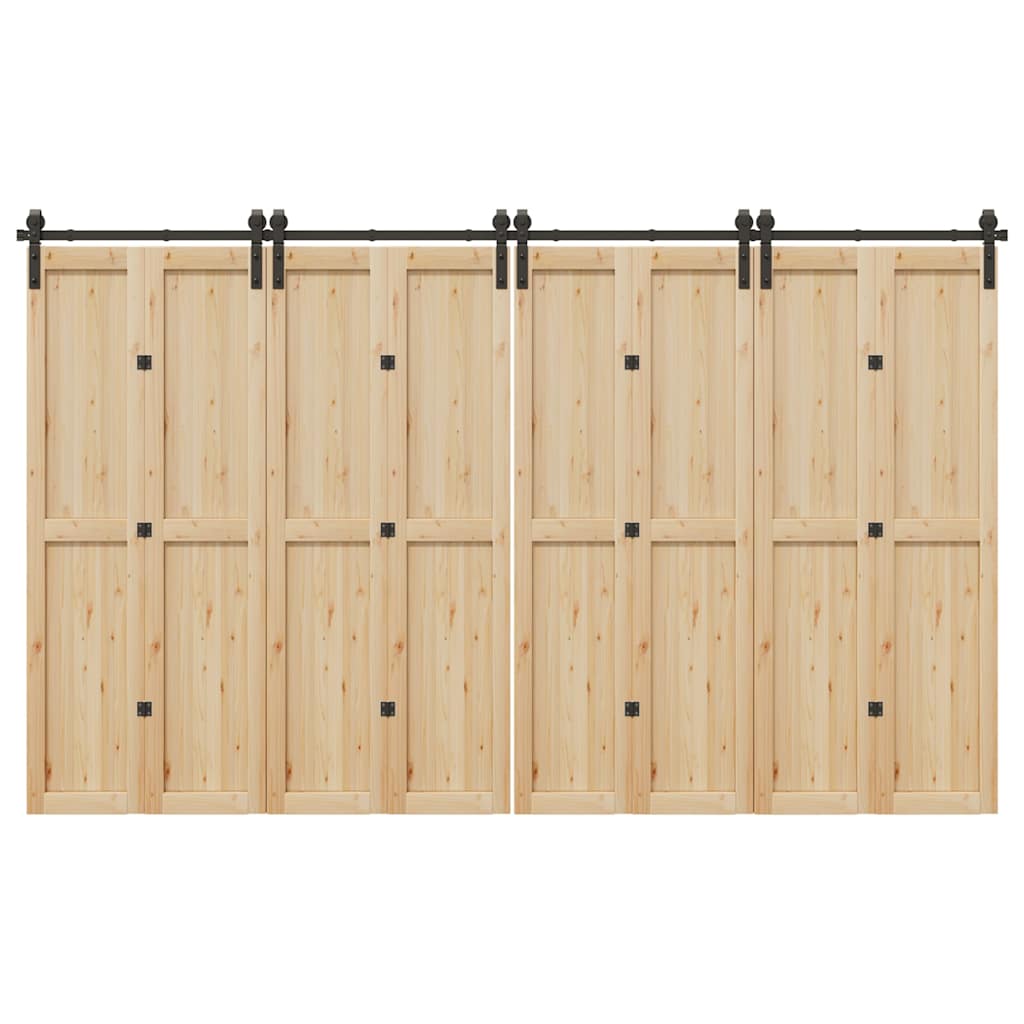 Doos met onderdelen voor schuifdeur 366 cm staal zwart is nu te koop bij PeponiXL, paradijselijk wonen!