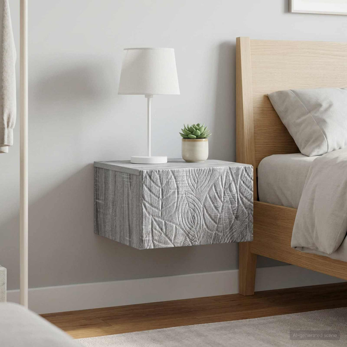 Wandmontage Zijtafel 2 pcs Grijs Sonoma 34,5 x 33 x 20 cm is nu te koop bij PeponiXL, paradijselijk wonen!