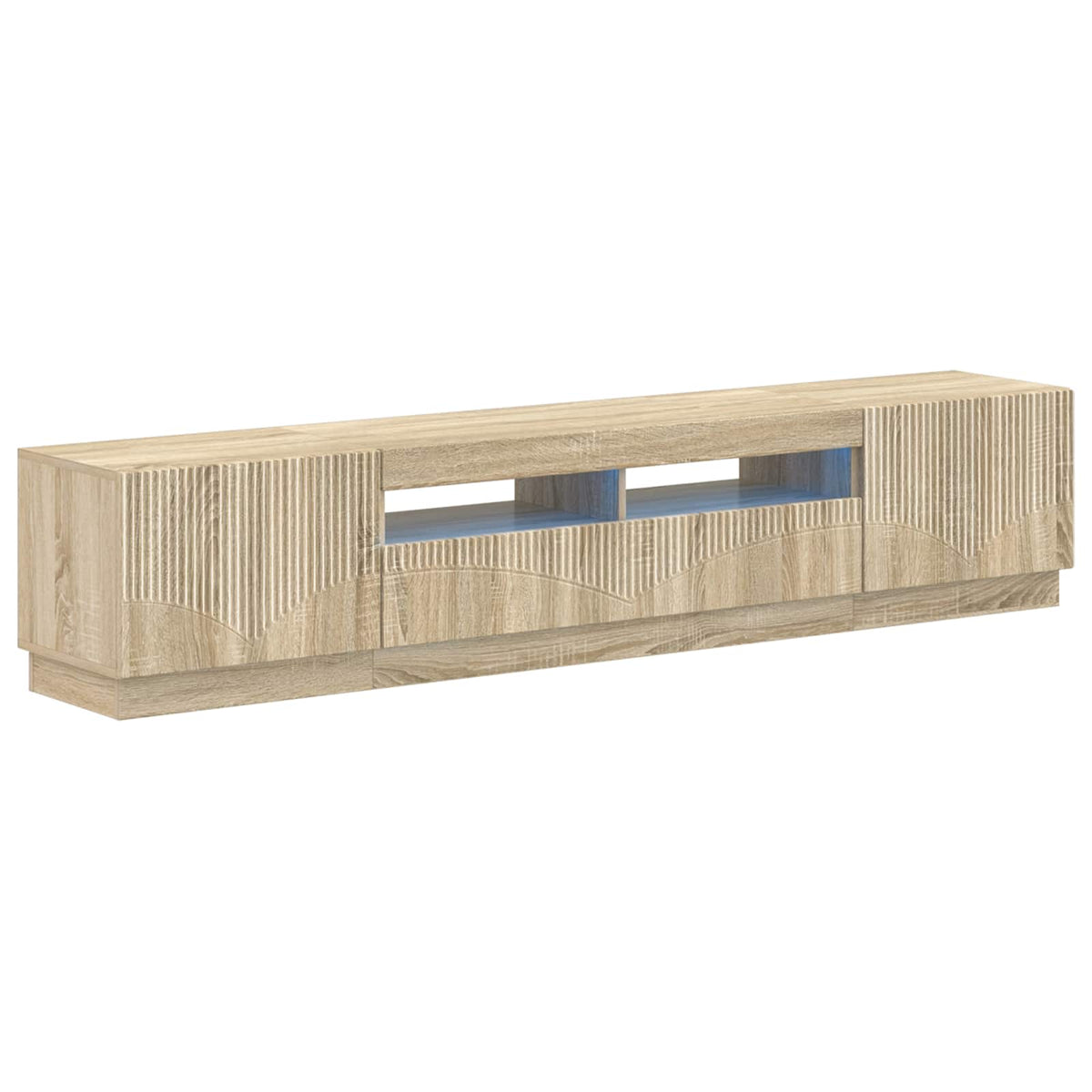 5-delige LED TV-kast Sonoma Eiken Bewerkt hout is nu te koop bij PeponiXL, paradijselijk wonen!