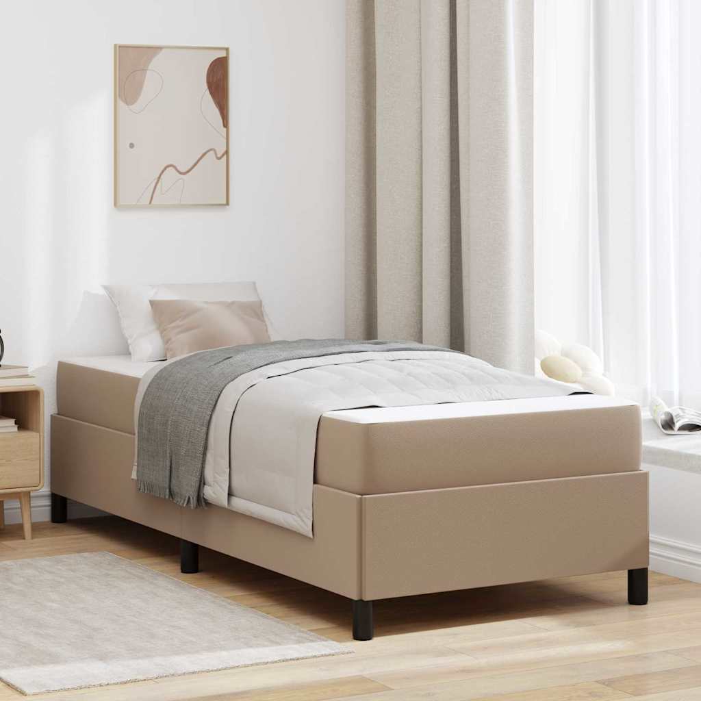 Bedframe met matras Cappuccino 100 x 200 cm Stof is nu te koop bij PeponiXL, paradijselijk wonen!