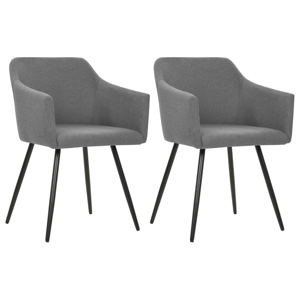Eetkamerstoelen 2 st stof lichtgrijs is nu te koop bij PeponiXL, paradijselijk wonen!