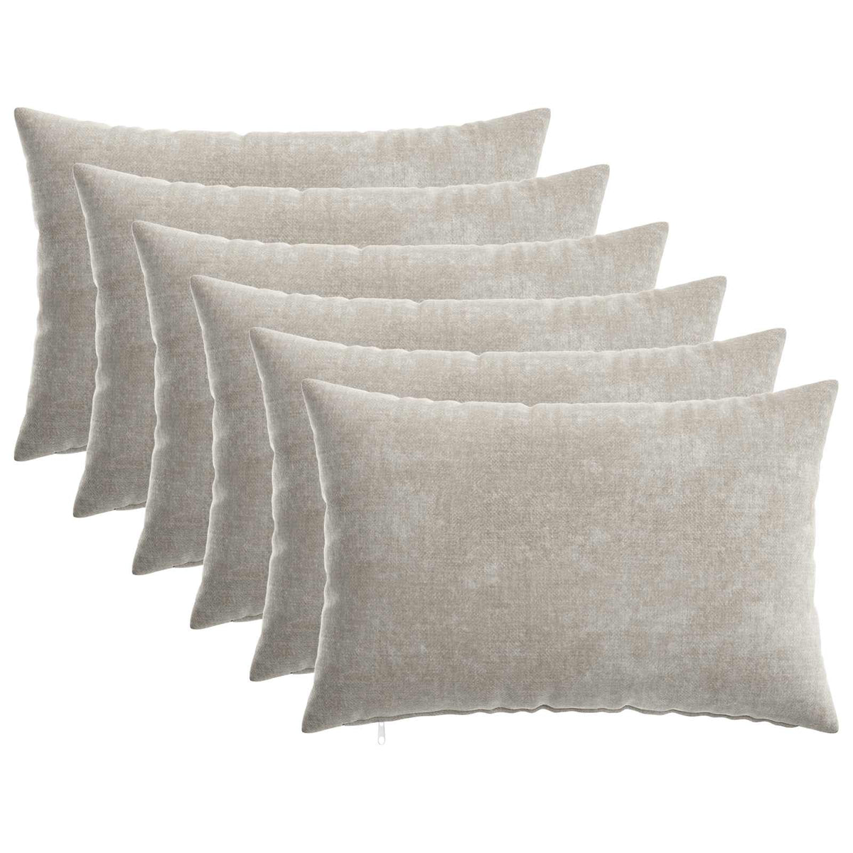 Kussensloop 6 st HEERLEN Lichtgrijs 30 x 50 cm Chenille Stof is nu te koop bij PeponiXL, paradijselijk wonen!