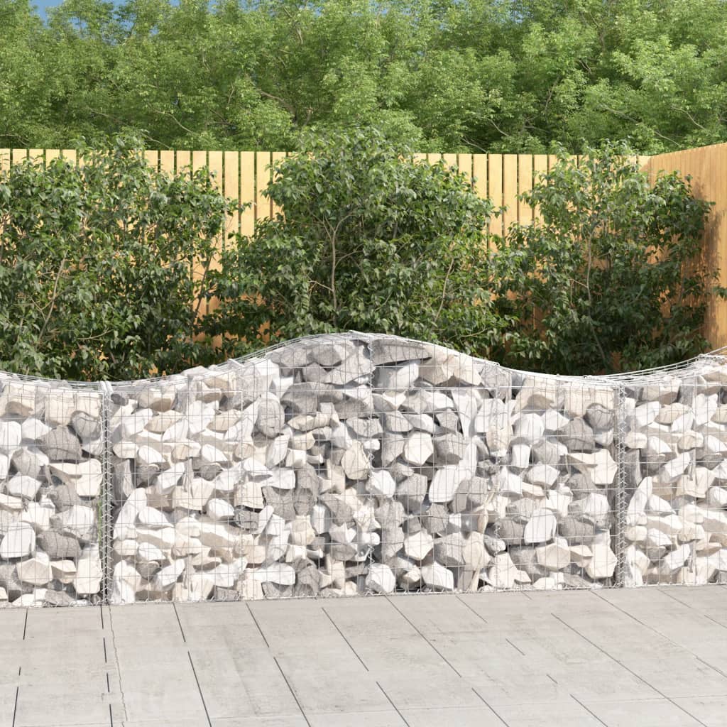 Schanskorven 25 st gewelfd 200x50x80/100 cm ijzer is nu te koop bij PeponiXL, paradijselijk wonen!