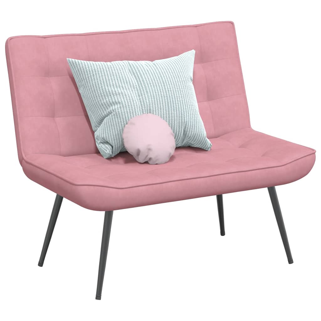 Bankje 110x74x84 cm fluweel roze is nu te koop bij PeponiXL, paradijselijk wonen!