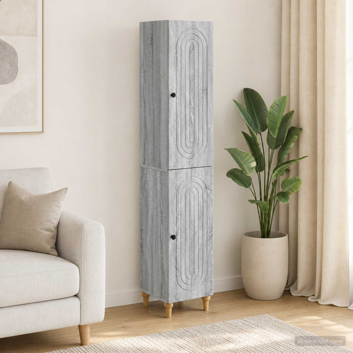 Kastenset 2 pcs Grijs Sonoma Bewerkt hout is nu te koop bij PeponiXL, paradijselijk wonen!