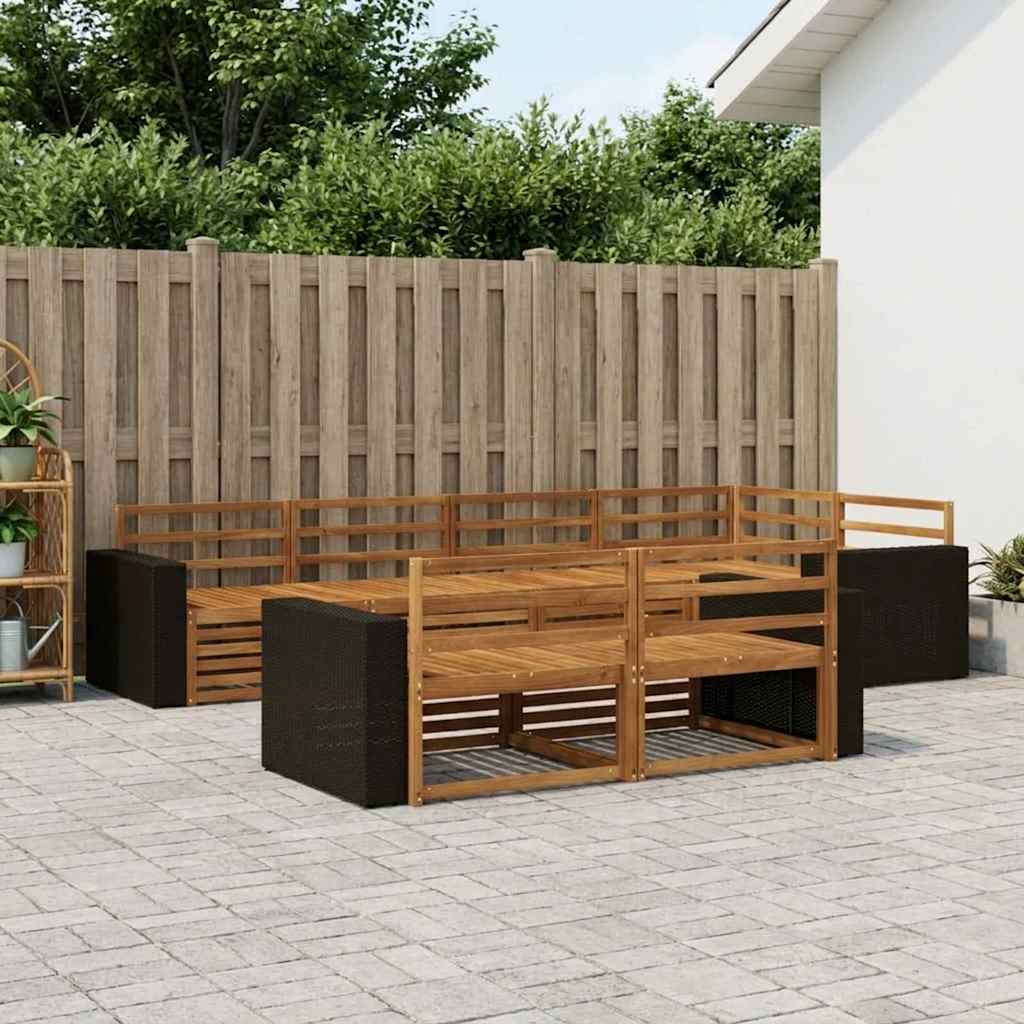 Buiten bankenset 7 pcs Naturel is nu te koop bij PeponiXL, paradijselijk wonen!