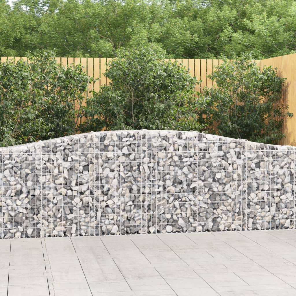 Schanskorf gewelfd 400x30x80/100 cm gegalvaniseerd ijzer is nu te koop bij PeponiXL, paradijselijk wonen!