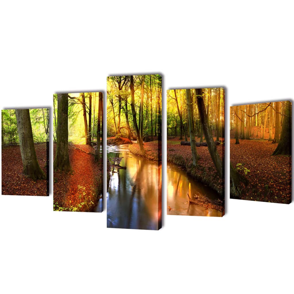 Wandprintset bos 200 x 100 cm is nu te koop bij PeponiXL, paradijselijk wonen!