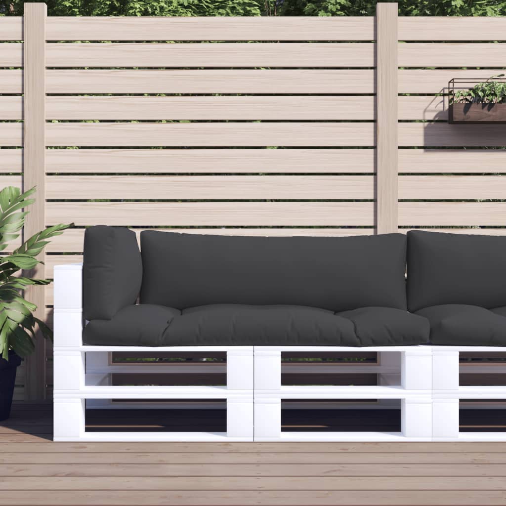 Palletkussens 3 st stof zwart is nu te koop bij PeponiXL, paradijselijk wonen!