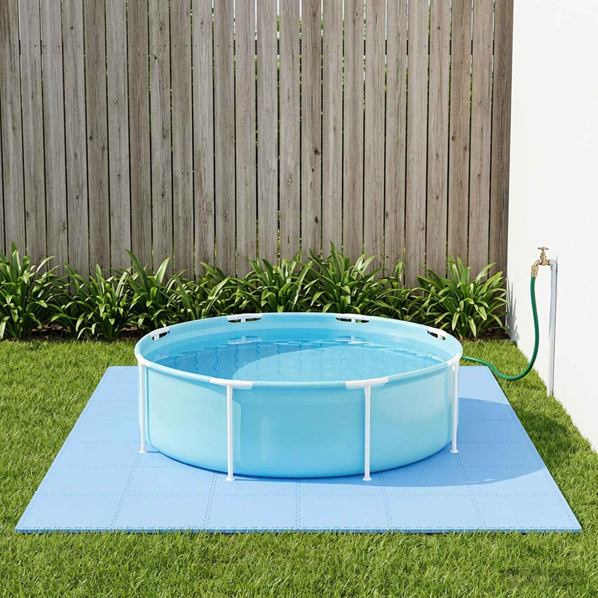 Zwembad Grondmat 40 pcs Blauw 14,4 m² EVA Schuim is nu te koop bij PeponiXL, paradijselijk wonen!