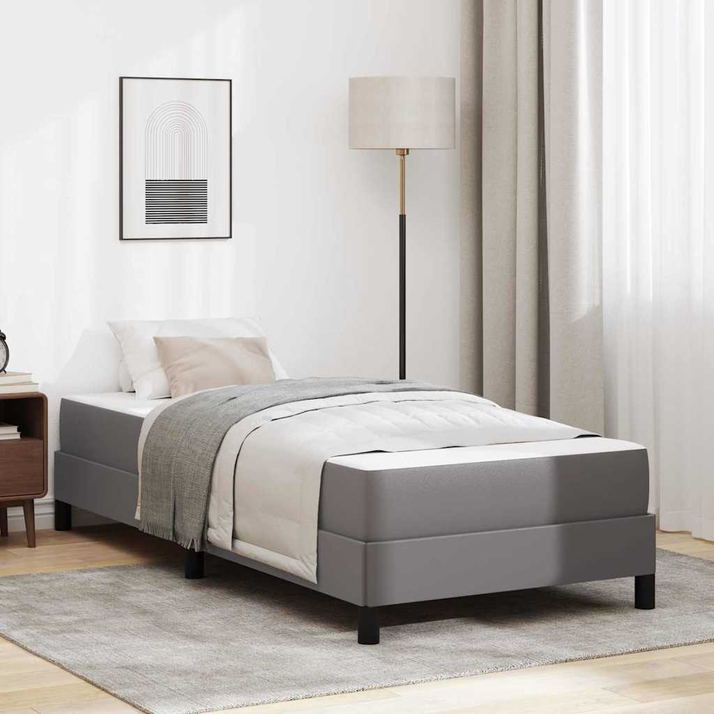 Bedframe met matras Grijs 90 x 190 cm Stof is nu te koop bij PeponiXL, paradijselijk wonen!