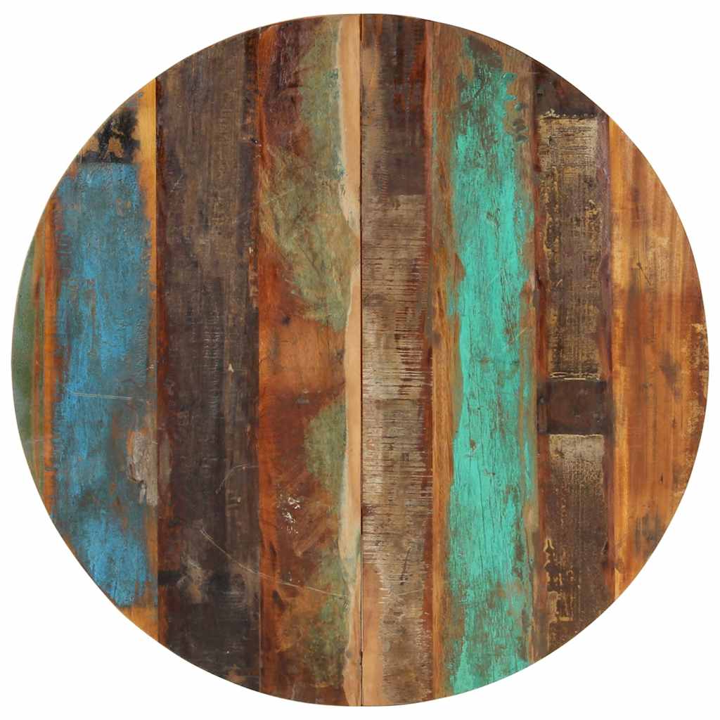 Tafelblad rond 15-16 mm 80 cm massief gerecycled hout is nu te koop bij PeponiXL, paradijselijk wonen!
