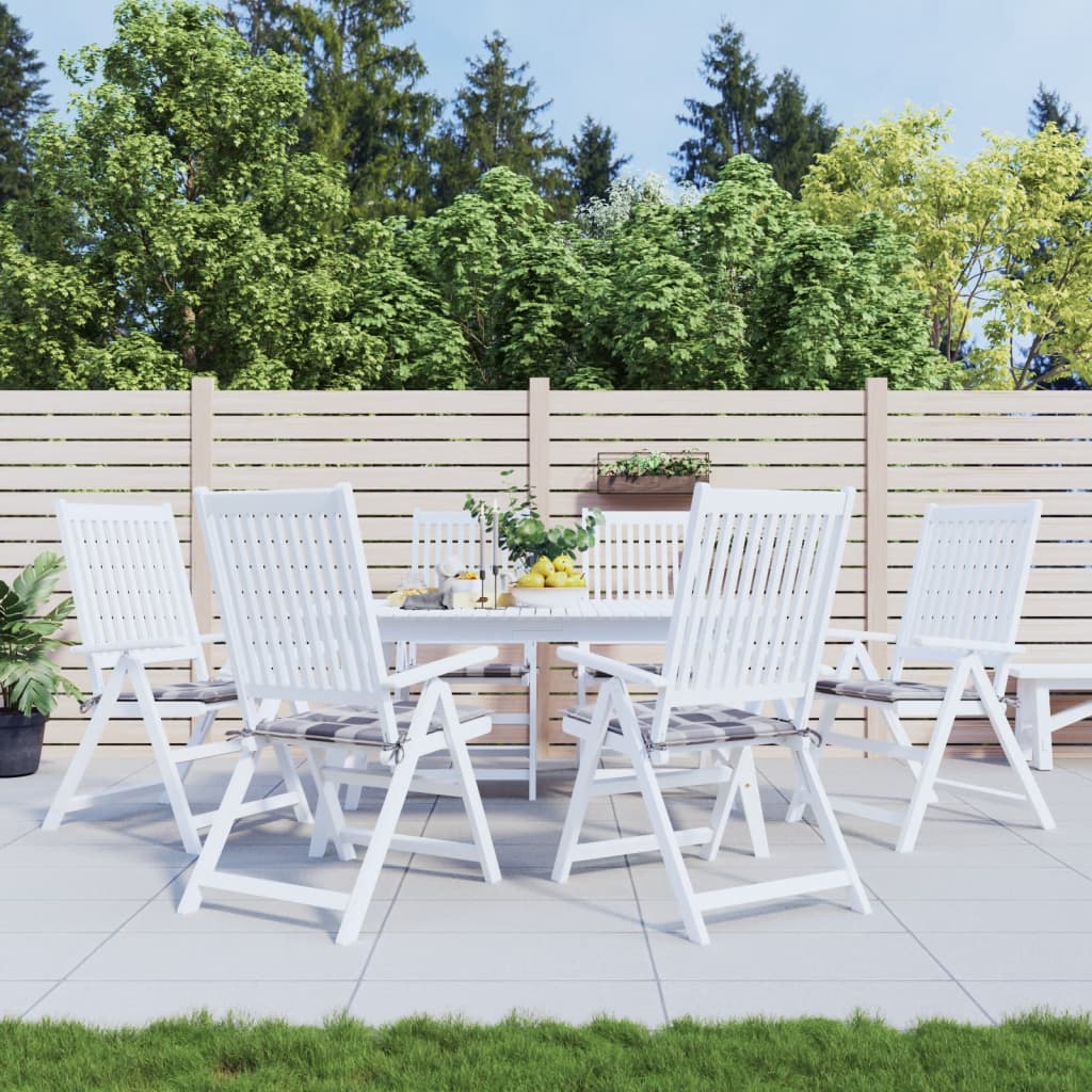 Tuinstoelkussens 6 st 50x50x4 cm oxford stof ruitpatroon grijs is nu te koop bij PeponiXL, paradijselijk wonen!