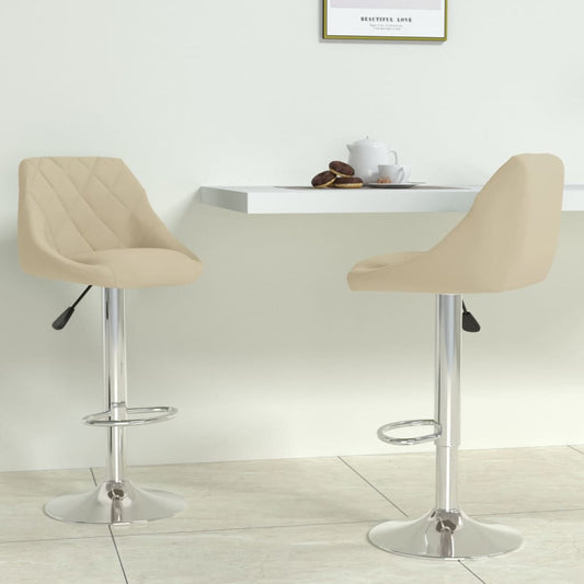 Barkrukken 2 st fluweel crèmekleurig is nu te koop bij PeponiXL, paradijselijk wonen!