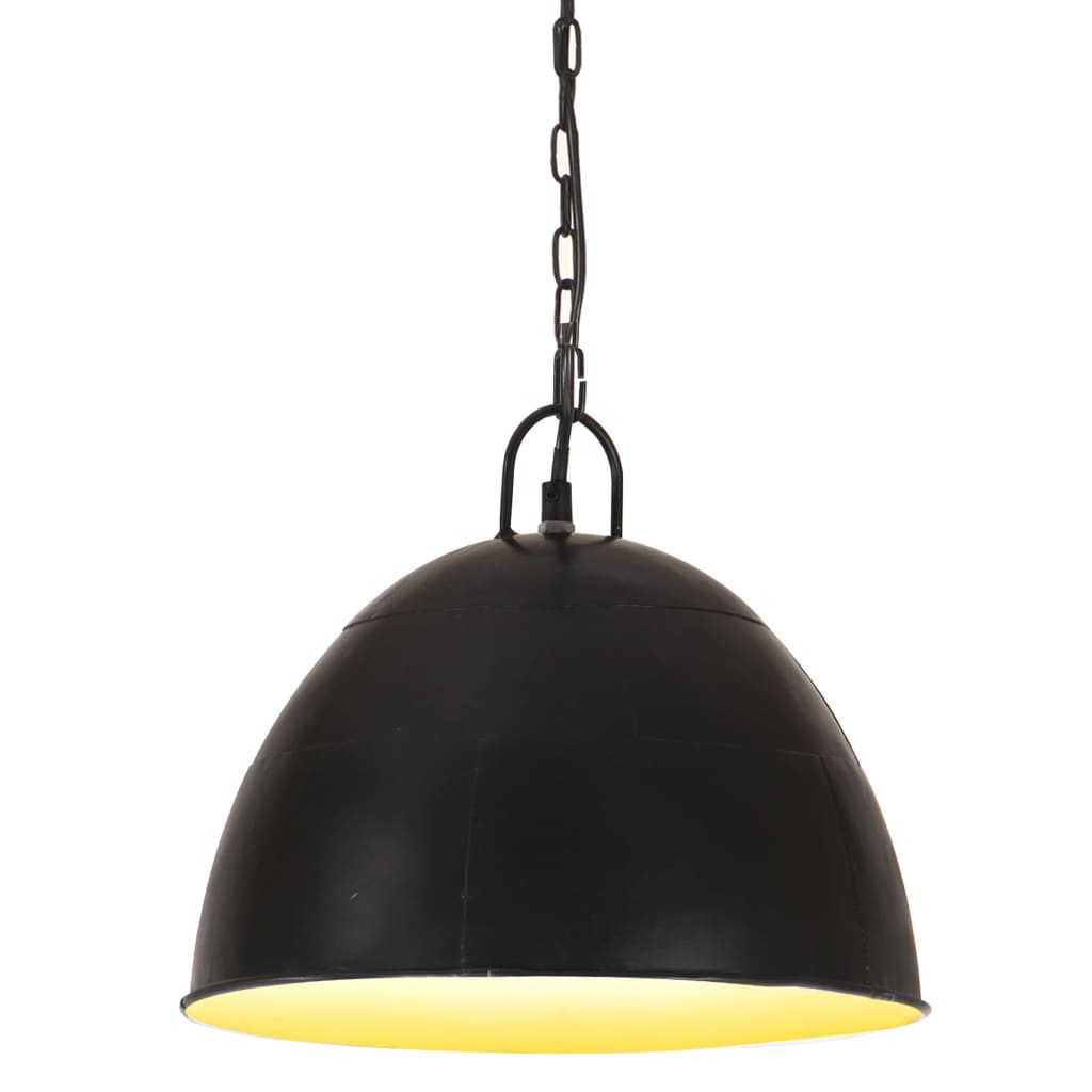 Hanglamp industrieel vintage rond 25 W E27 31 cm zwart is nu te koop bij PeponiXL, paradijselijk wonen!