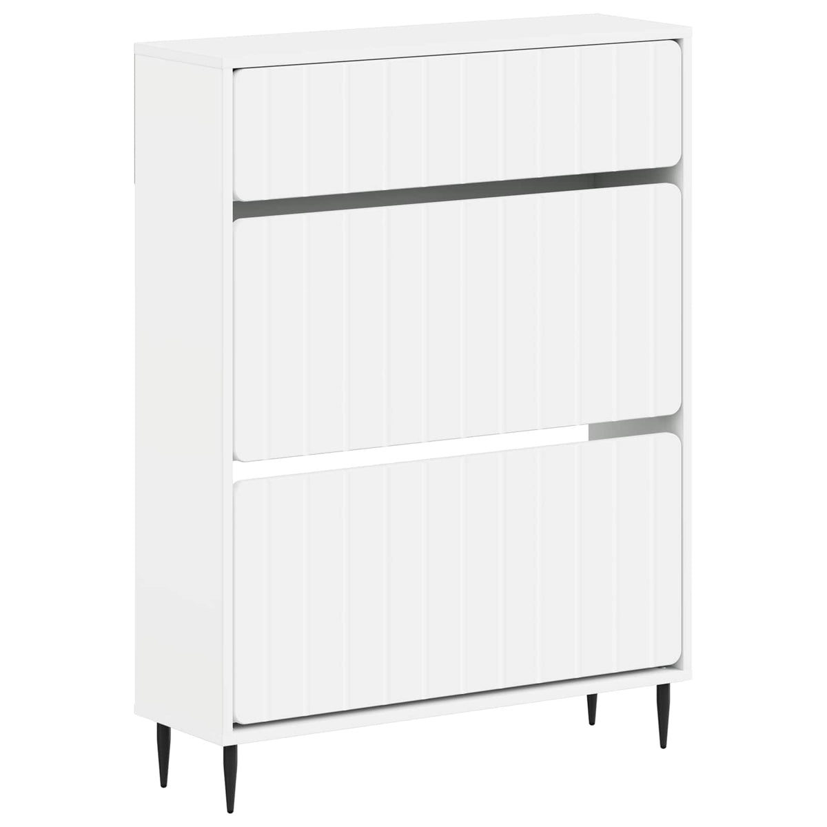 Schoenenkast ZWOLLE 78 x 24 x 103 cm Bewerkt hout Wit is nu te koop bij PeponiXL, paradijselijk wonen!