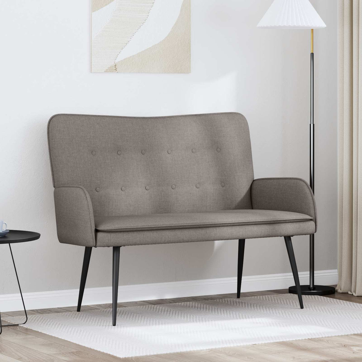 2-Zits Sofa Taupe 115 x 61 x 87 cm Stof is nu te koop bij PeponiXL, paradijselijk wonen!