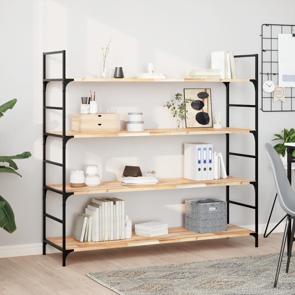 Wandschappen 2 st zwevend 120x40x2 cm onbehandeld acaciahout is nu te koop bij PeponiXL, paradijselijk wonen!