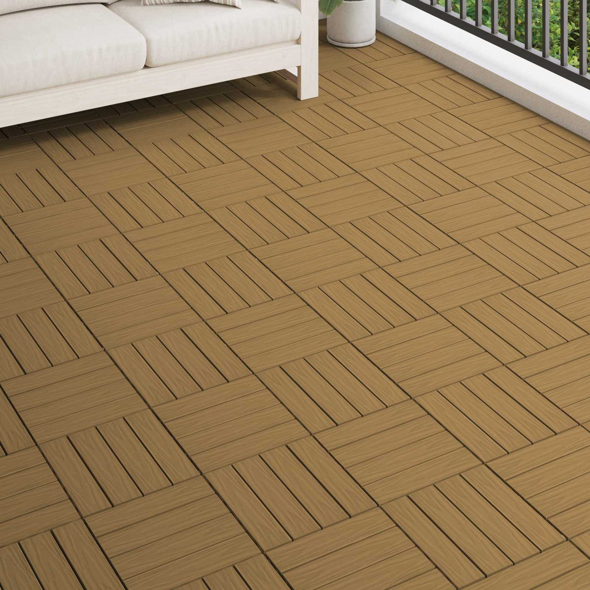 Terras Tegel 3D-Design 11 pcs Teakhout 30 x 30 cm WPC is nu te koop bij PeponiXL, paradijselijk wonen!
