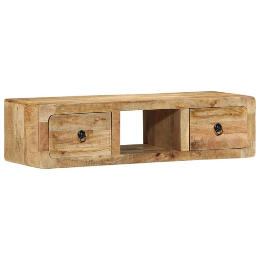 Tv-wandmeubel 100x32x25 cm massief hout ruw mangohout is nu te koop bij PeponiXL, paradijselijk wonen!