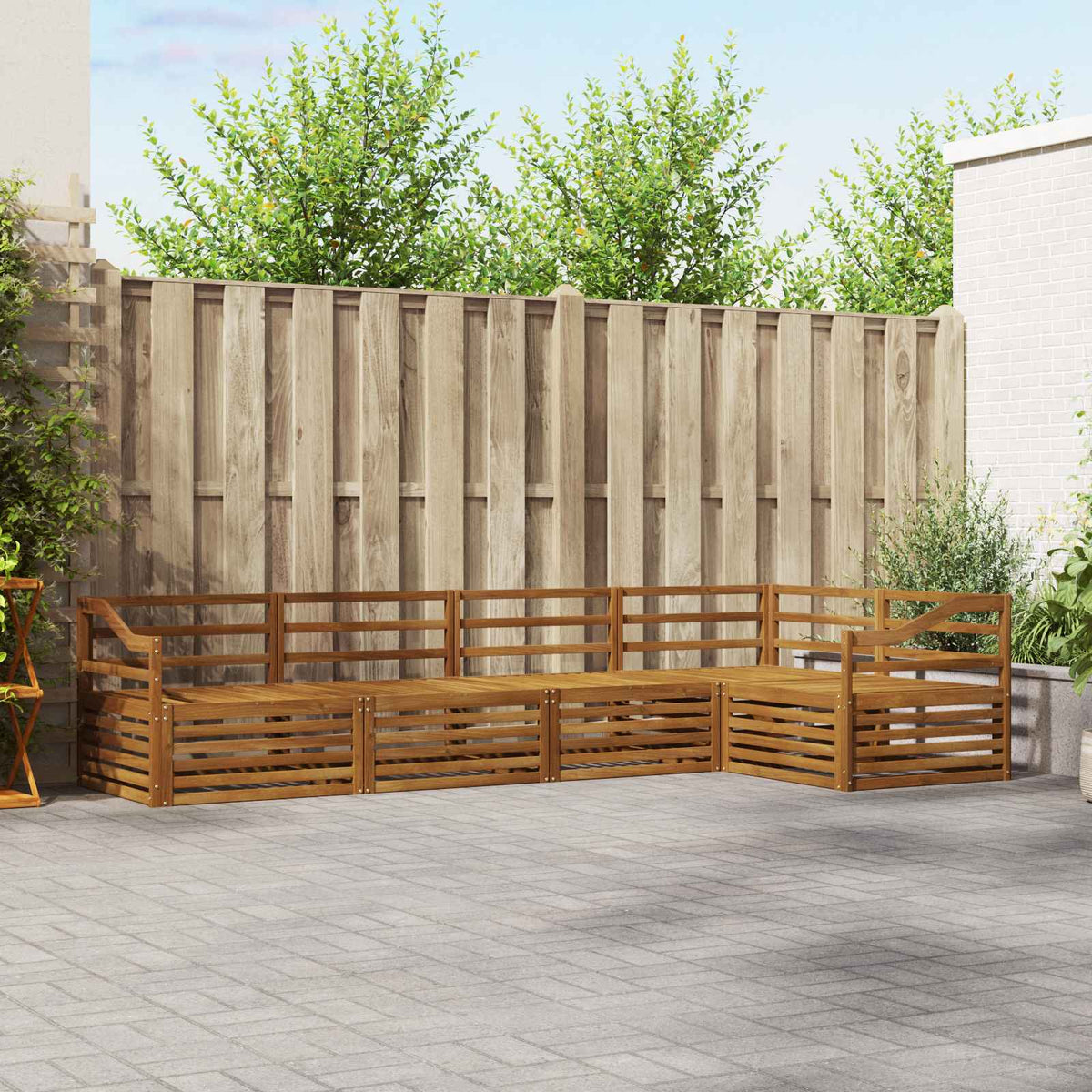 Buiten bankenset 5 pcs Naturel is nu te koop bij PeponiXL, paradijselijk wonen!