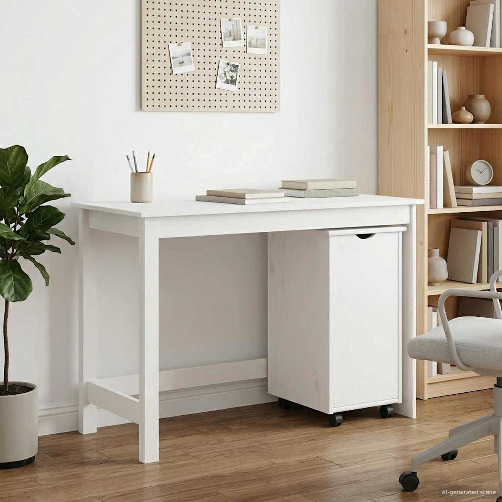 Bureau Kas Set 2 st Wit Massief grenenhout is nu te koop bij PeponiXL, paradijselijk wonen!