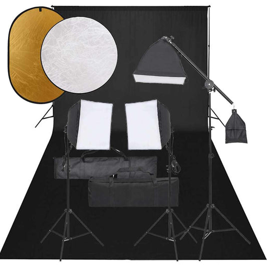 Fotostudioset met verlichtingsset, achtergrond en reflector is nu te koop bij PeponiXL, paradijselijk wonen!