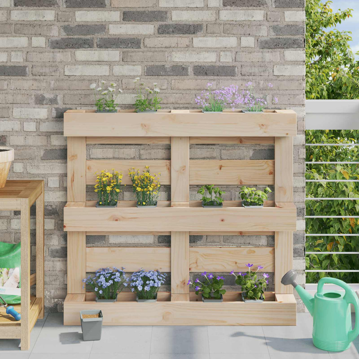 Bloembakken voor Euro-pallets 24 pcs Lichtgrijs is nu te koop bij PeponiXL, paradijselijk wonen!