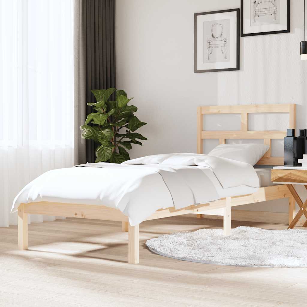 Bedframe massief hout 75x190 cm is nu te koop bij PeponiXL, paradijselijk wonen!