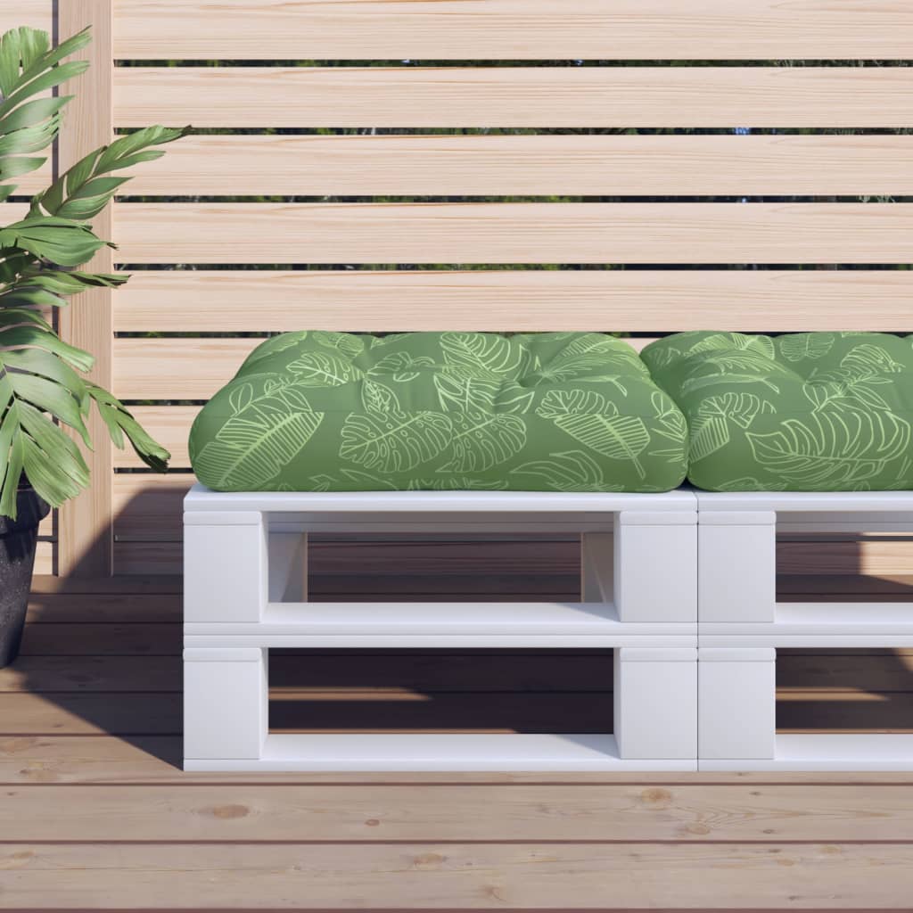 Palletkussen bladpatroon 60x60x12 cm stof is nu te koop bij PeponiXL, paradijselijk wonen!