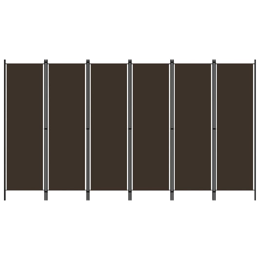 Kamerscherm met 6 panelen 300x180 cm bruin is nu te koop bij PeponiXL, paradijselijk wonen!