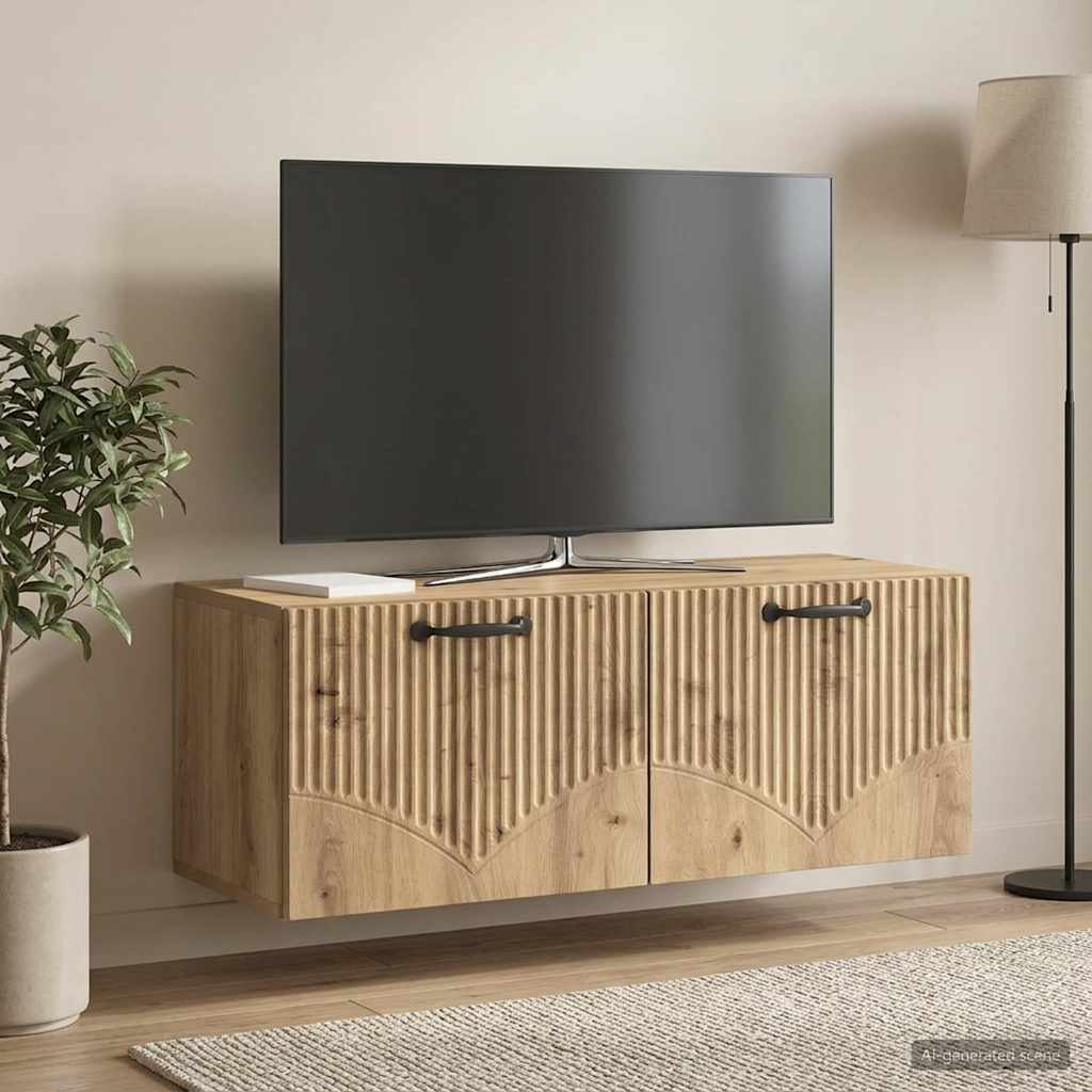 Wandbeugel TV-kast Artisanaal eiken 78,5 x 31 x 30 cm is nu te koop bij PeponiXL, paradijselijk wonen!